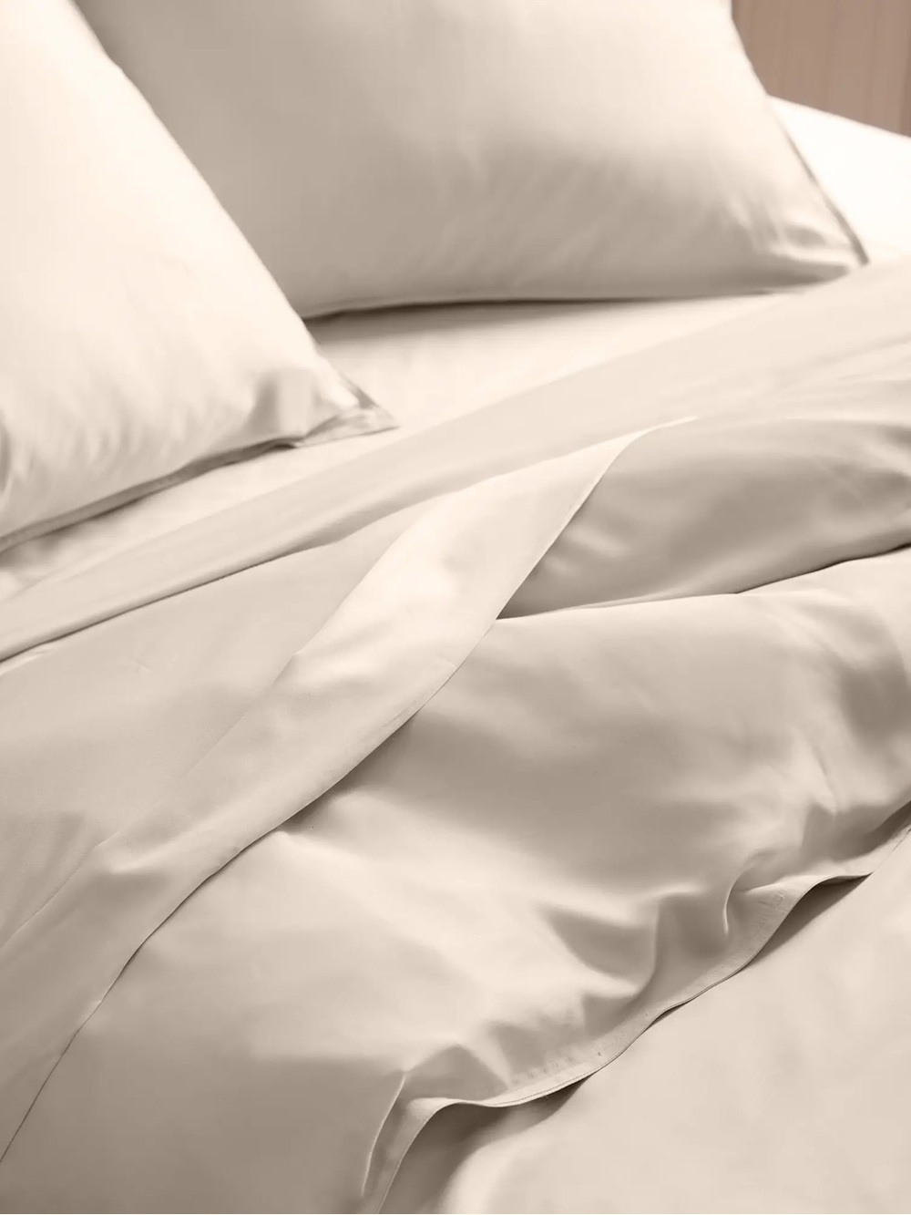 NWOT Quince King Cal King Duvet Cover Set 2 Shams Organic Bamboo Sand